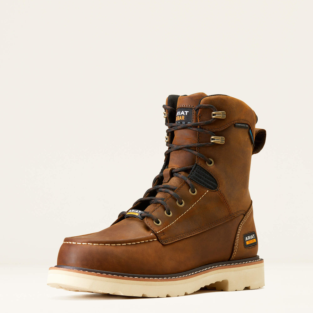 Men Rebar Lift 8" Waterproof Composite Toe Work Boot | Ariat us