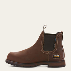 Men Groundbreaker Chelsea Waterproof Steel Toe Work Boot | Ariat