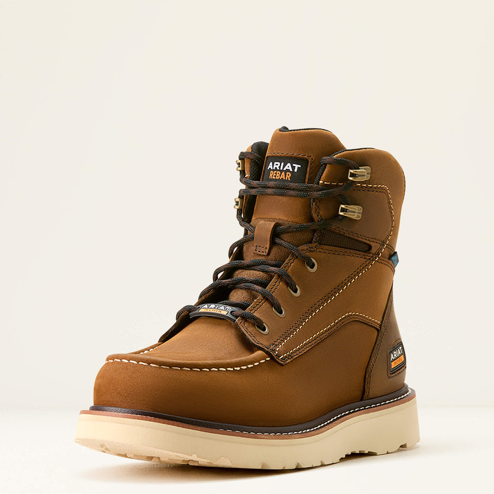 Men Rebar Wedge Moc Toe 6" Waterproof Work Boot | Ariat Outlet