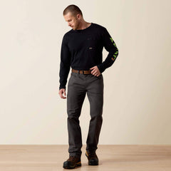 Men Rebar M4 Low Rise DuraStretch Made Tough Stackable Straight Leg Pant | Ariat on sale