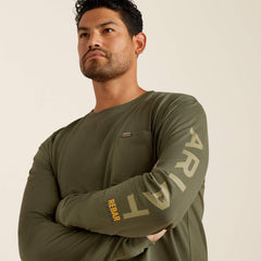 Men Rebar Cotton Strong Standard Logo Pocket T-Shirt | Ariat on sale