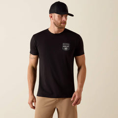Men Ariat Stripe Patriotic Badge T-Shirt | Ariat