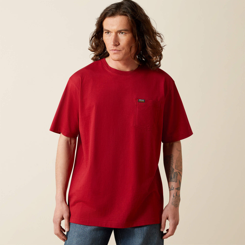 Men Rebar Cotton Strong Standard Pocket T-Shirt | Ariat Discount
