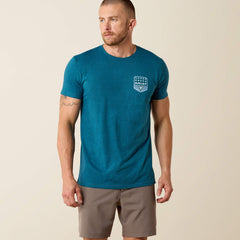Men Ariat Stripe Patriotic Badge T-Shirt | Ariat Discount