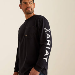 Men Rebar Workman Bolt Skull T-Shirt | Ariat