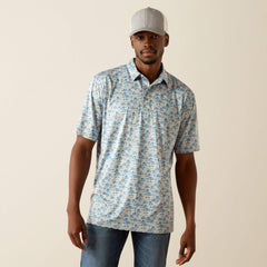 Men Charger 2.0 Printed Polo | Ariat on sale