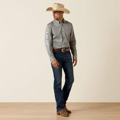 Men Team Logo Lightweight Twill Fitted Shirt | Ariat Discount