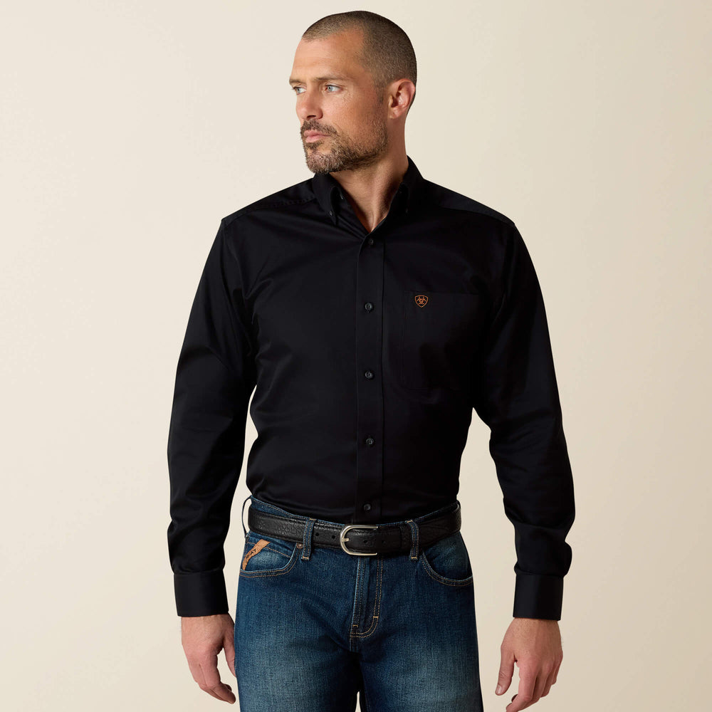 Men Solid Twill Fitted Shirt | Ariat Discount