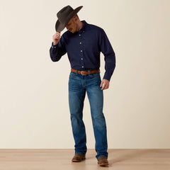 Men Wrinkle Free Solid Classic Fit Shirt | Ariat near me