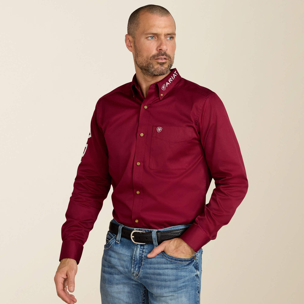 Men Team Logo Twill Fitted Shirt | Ariat us