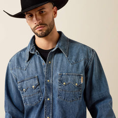 Men|Trends Sawtooth Denim Retro Fit Shirt | Ariat near me