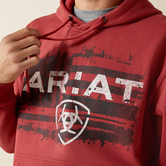 Men Ariat Liquid Stamp Flag Hoodie | Ariat