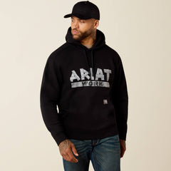 Men Rebar Lightweight Duct Logo Hoodie | Ariat