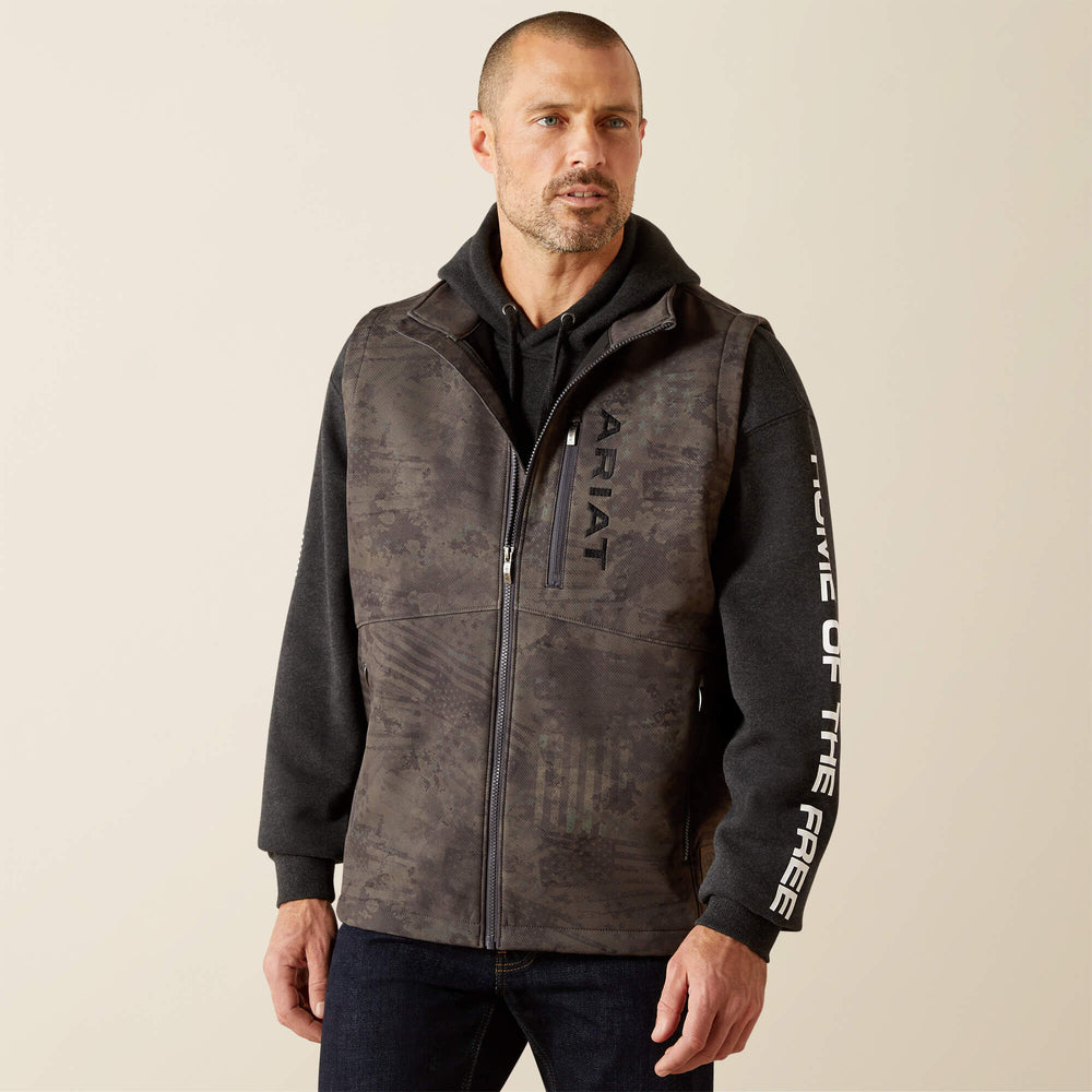 Men Patriot Flag Softshell Vest | Ariat Online