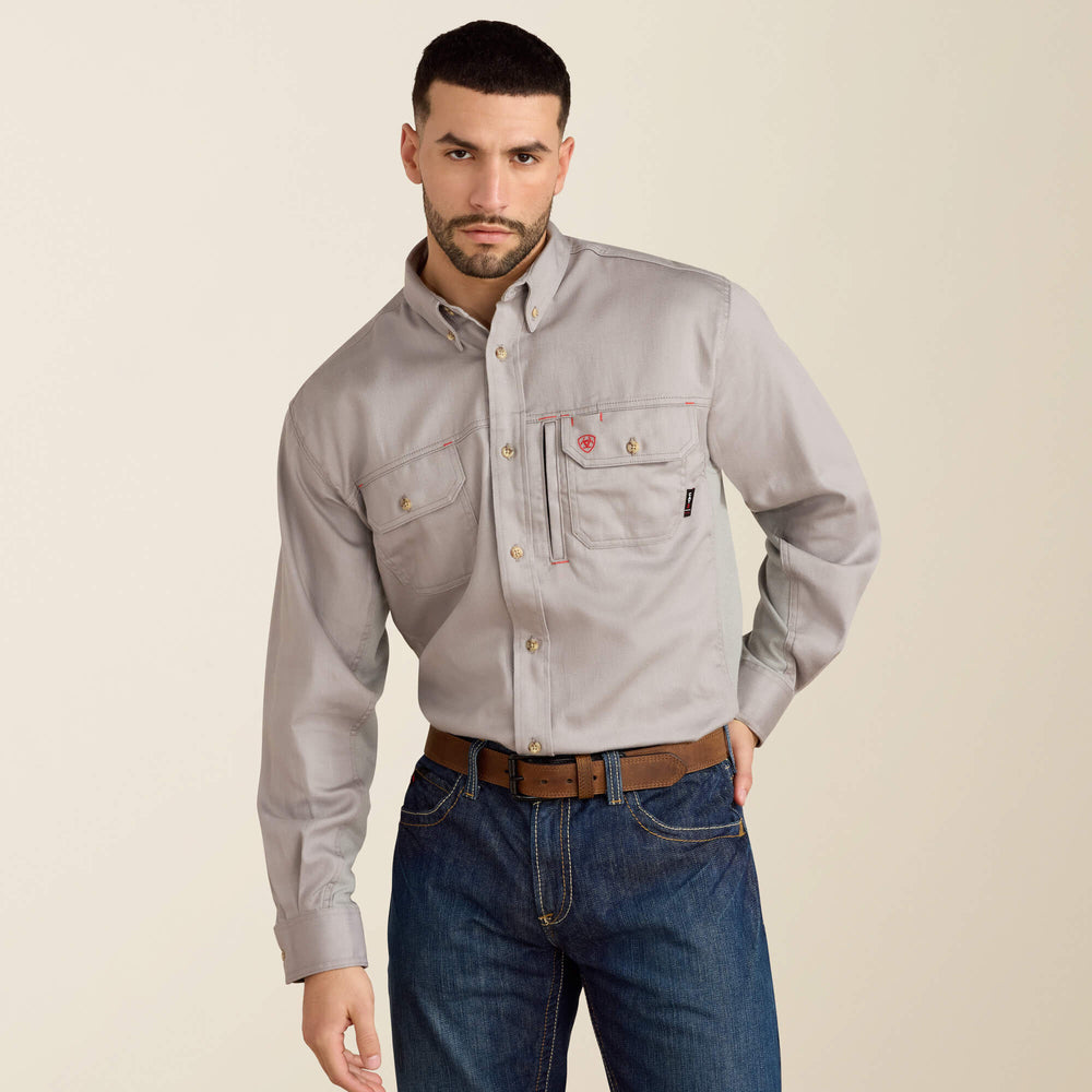 Men FR Solid Vent Work Shirt | Ariat us