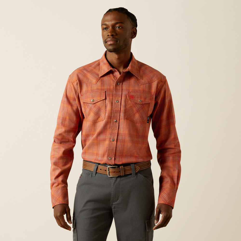 Men FR Wayne Retro Fit Snap Work Shirt | Ariat Online