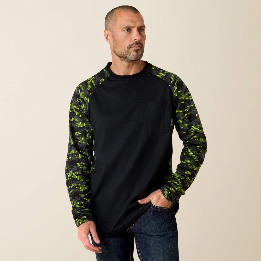 Men FR AC Stretch Camo Baseball T-Shirt | Ariat Online