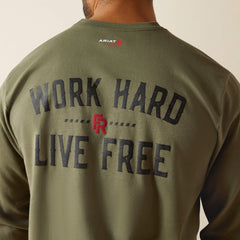 Men FR Work Hard Live Free T-Shirt | Ariat for sale
