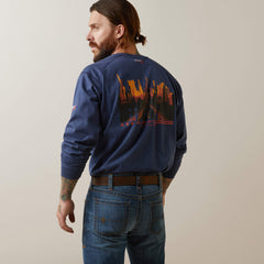 Men FR Air Refinery Row Graphic Henley Top | Ariat for sale