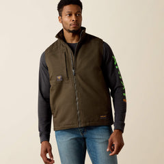 Men Rebar Washed DuraCanvas Insulated Vest | Ariat us