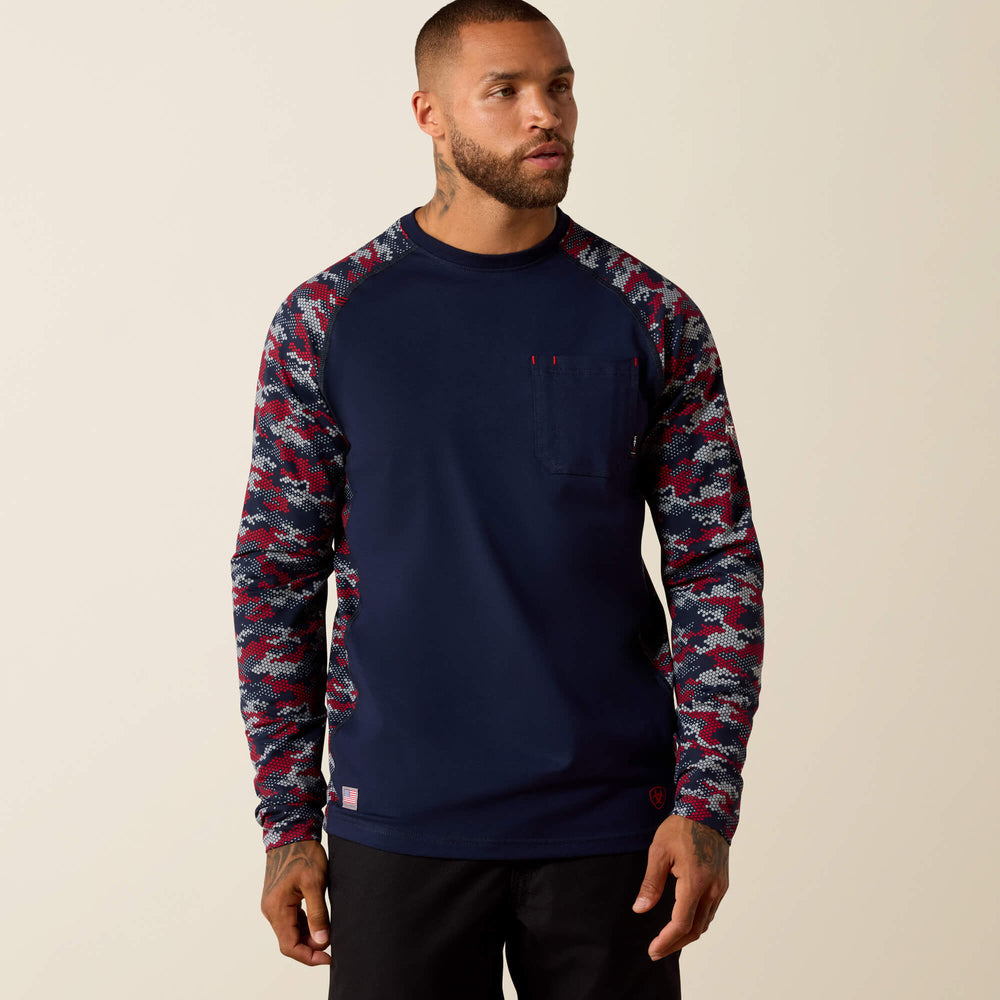Men FR AC Stretch Camo Baseball T-Shirt | Ariat Online