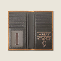 Men Patchwork Embroidered Logo Rodeo Wallet | Ariat on sale
