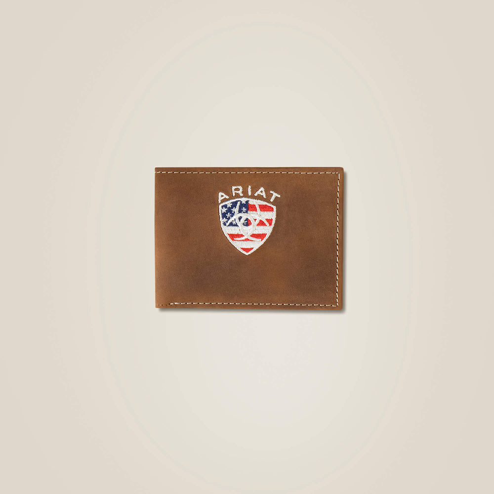 Men Flag Shield Bifold Wallet | Ariat Outlet