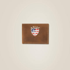 Men Flag Shield Bifold Wallet | Ariat Outlet