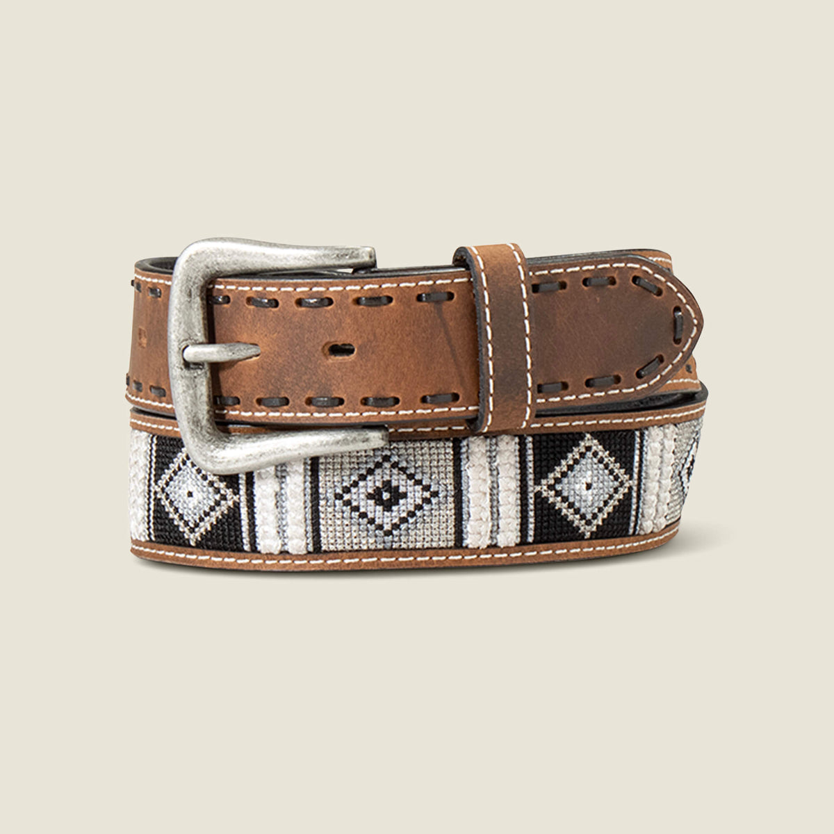Men Woven Geo Inlay Belt | Ariat Discount