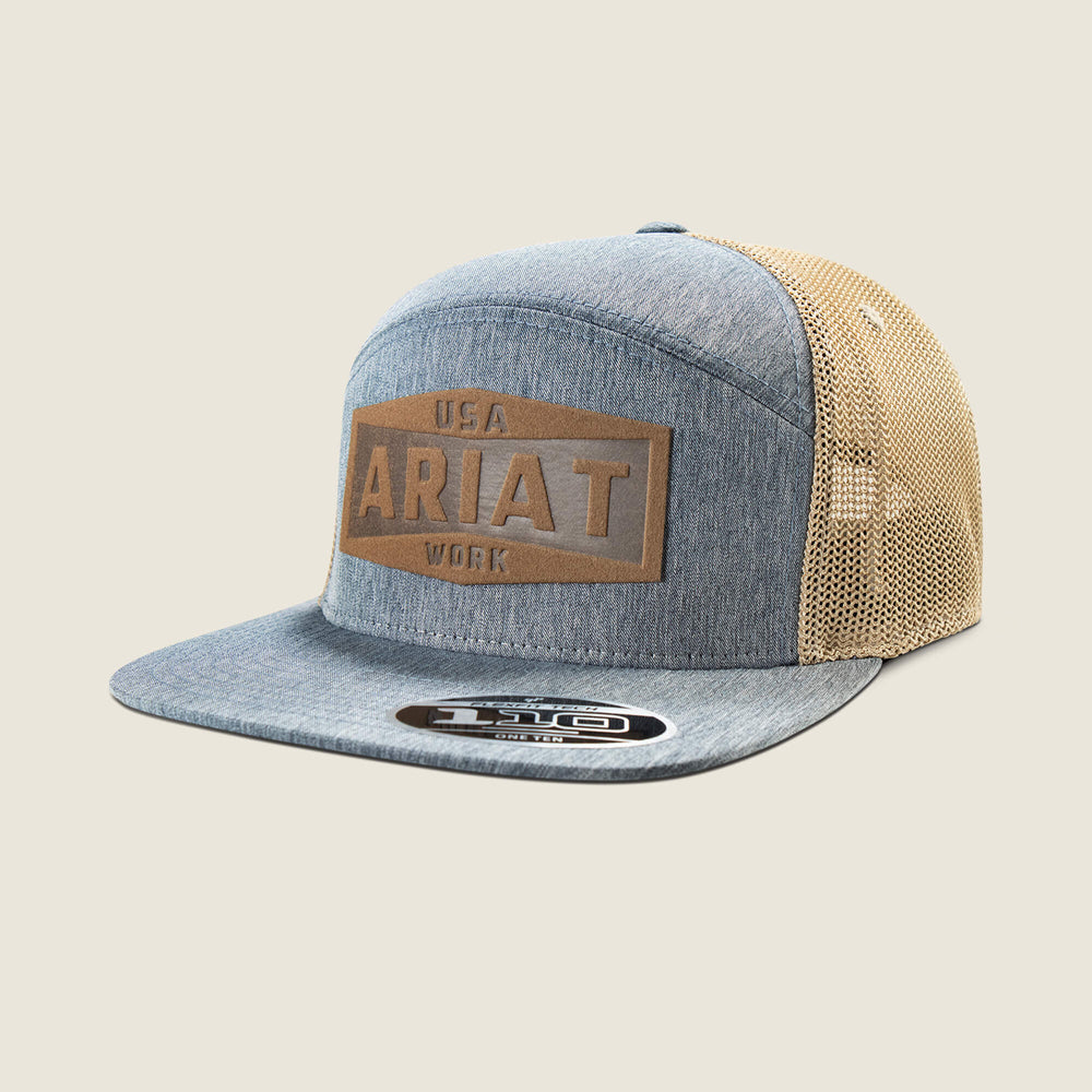 Men Ariat Work Leather Badge Snapback Cap | Ariat on sale