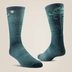 Men|Women Incognito Graphic Crew Work Sock 2 Pair Multi Color Pack | Ariat Online