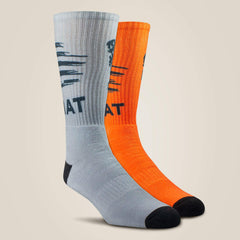 Men Patriot Graphic Crew Work Sock 2 Pair Multi Color Pack | Ariat Outlet