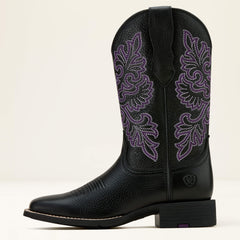 Women Round Up StretchFit Wide Square Toe Western Boot | Ariat for sale
