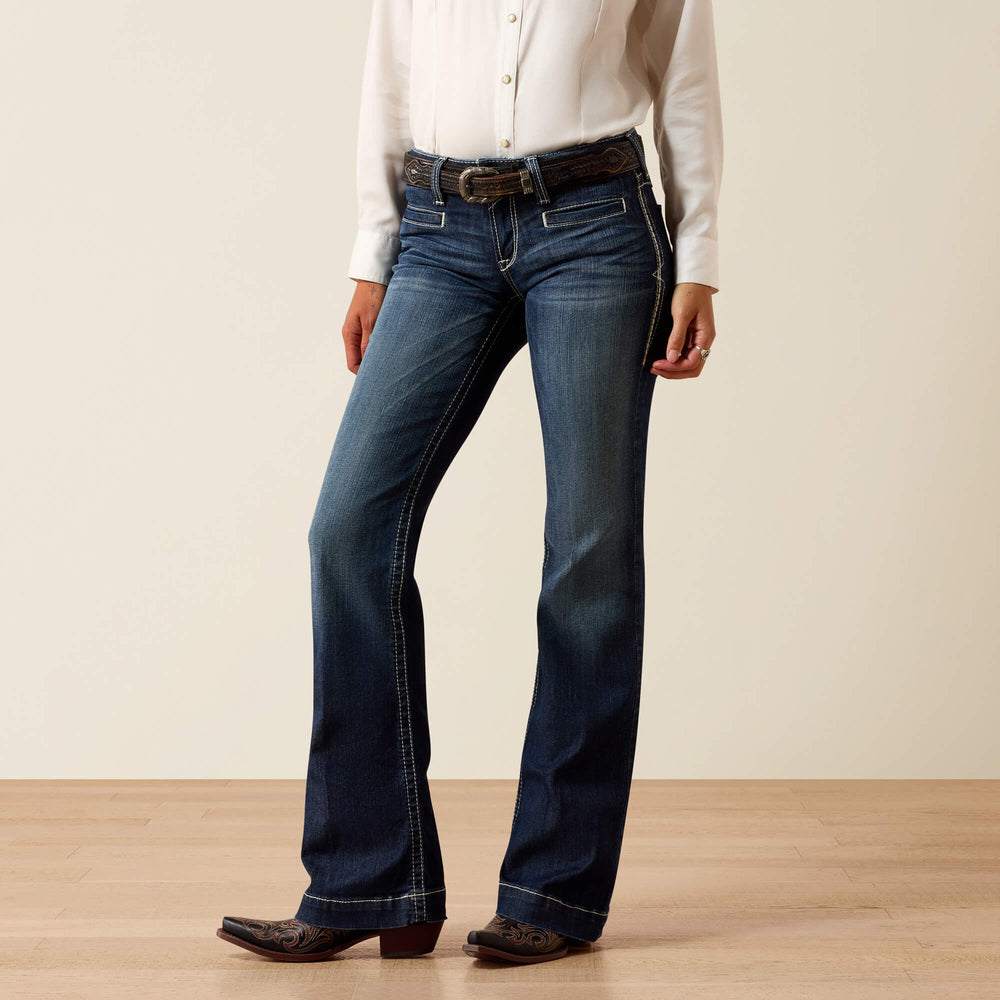 Women|Trends Trouser Mid Rise Stretch Entwined Wide Leg Jean | Ariat Outlet