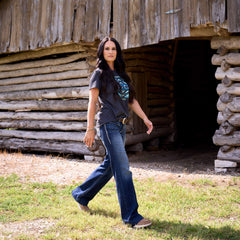 Women|Trends Trouser Mid Rise Stretch Entwined Wide Leg Jean | Ariat Outlet