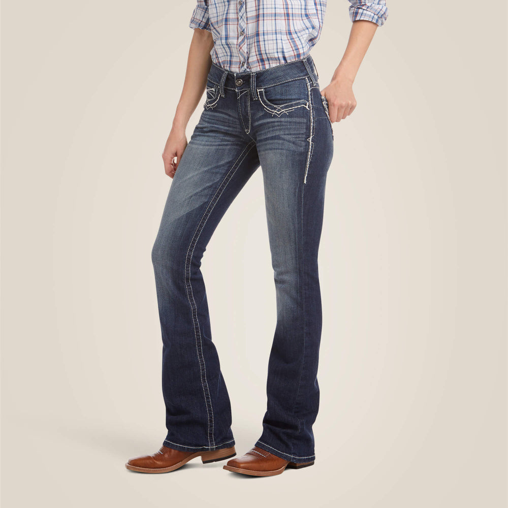 Women|Trends R.E.A.L. Mid Rise Stretch Entwined Boot Cut Jean | Ariat for sale