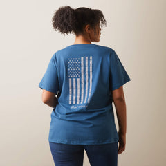 Women Rebar Cotton Strong American Flag Graphic T-Shirt | Ariat Discount