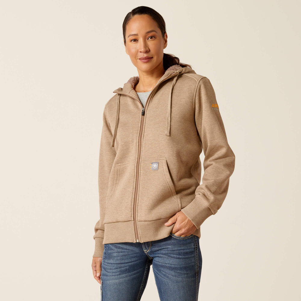 Women Rebar All-Weather Sherpa Full Zip Hoodie | Ariat for sale