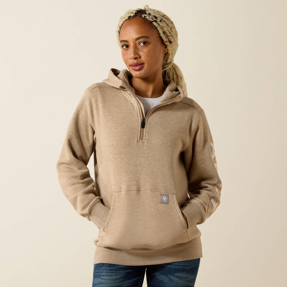 Women Rebar Lightweight Logo 1/2 Zip Hoodie | Ariat near me