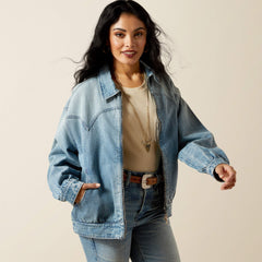 Women|Trends Cheyenne Denim Bomber Jacket | Ariat us