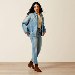 Women|Trends Cheyenne Denim Bomber Jacket | Ariat us