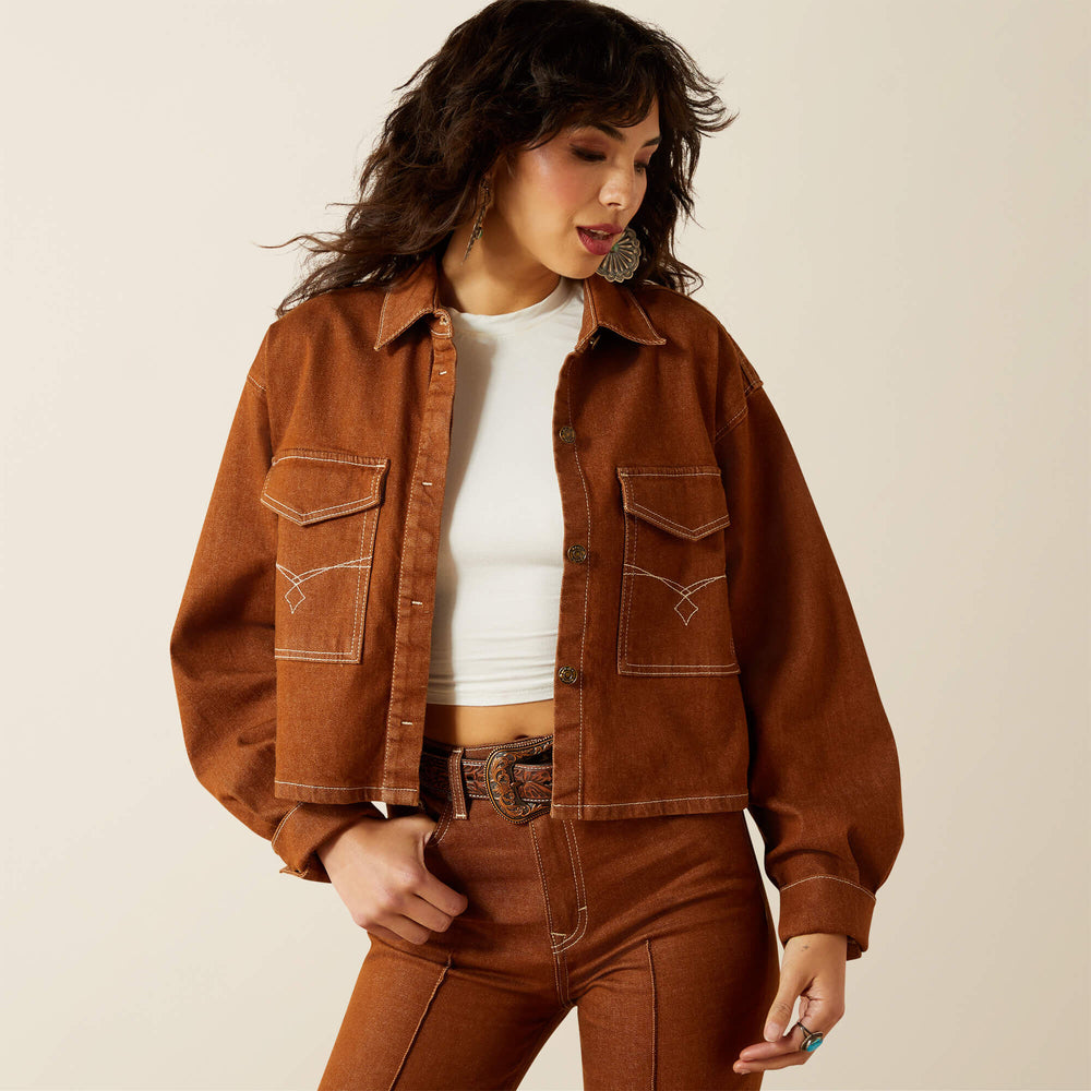 Women|Trends Boxy Cropped Denim Jacket | Ariat near me