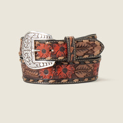 Women Flower Tooled Belt | Ariat for sale