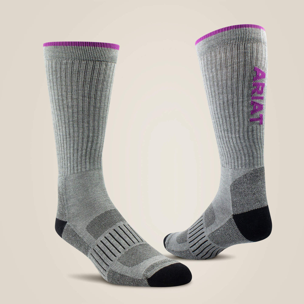 Women High Performance Crew Tek Work Sock 2 Pair Pack | Ariat on sale
