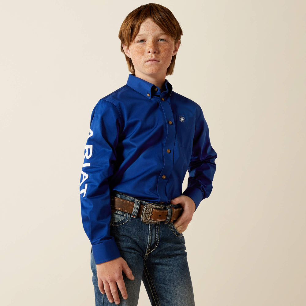 Kids Team Logo Twill Classic Fit Shirt | Ariat for sale