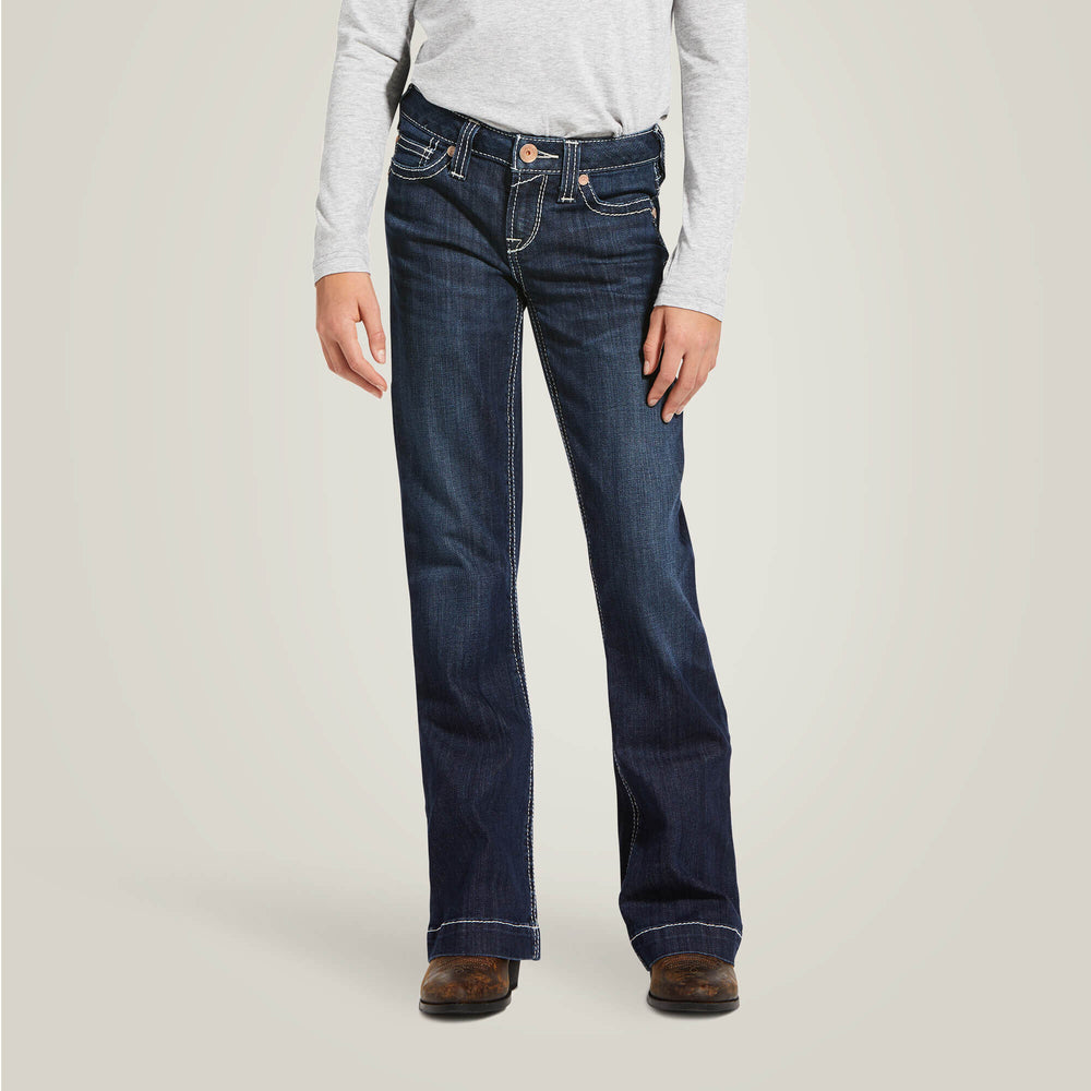 Kids Trouser Mid Rise Stretch Ella Wide Leg Jean | Ariat us