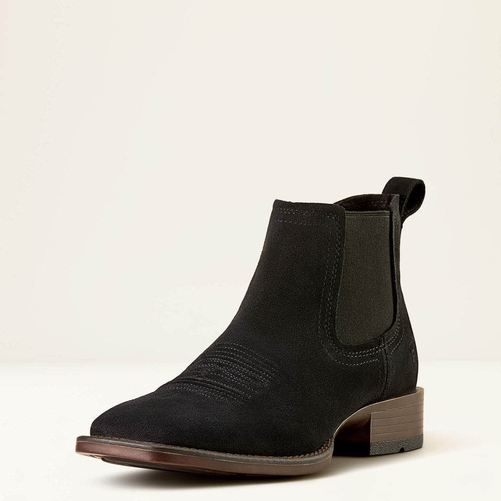 Men Booker Chelsea Wide Square Toe Western Boot | Ariat for sale