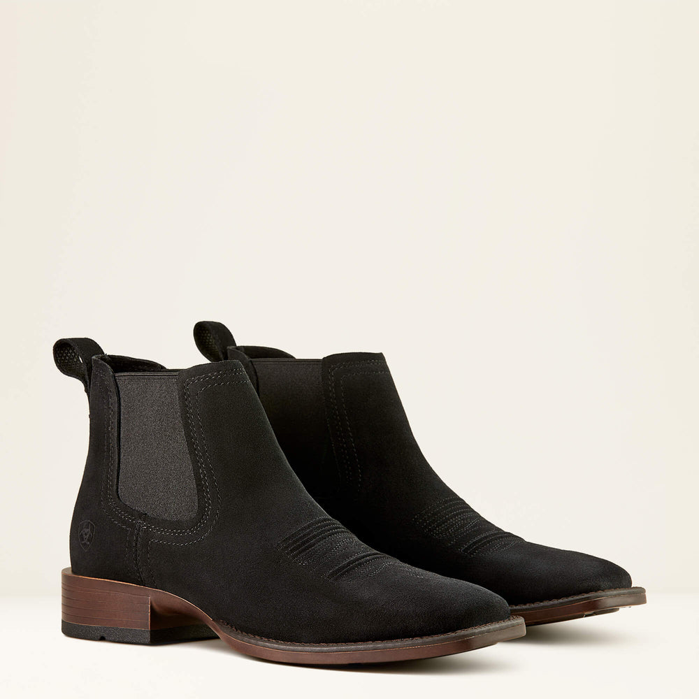 Men Booker Chelsea Wide Square Toe Western Boot | Ariat for sale