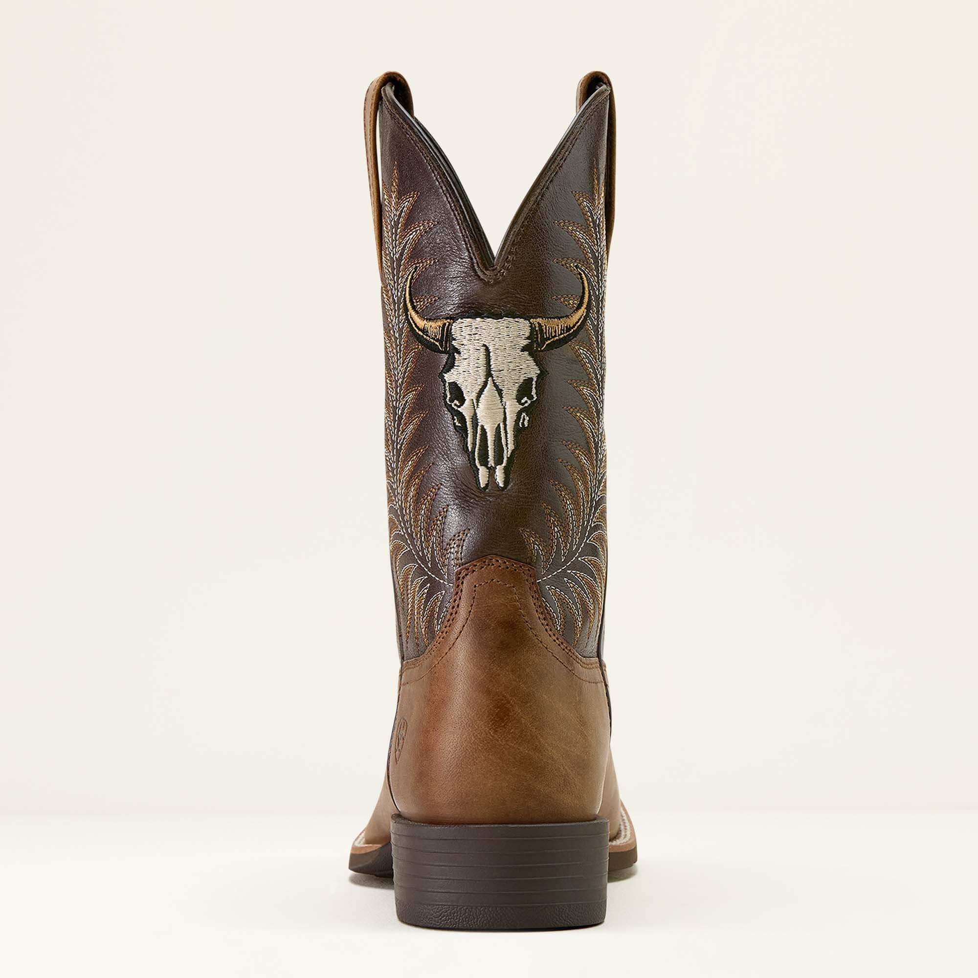 Men Sport Steer Skull Wide Square Toe Cowboy Boot | Ariat near me