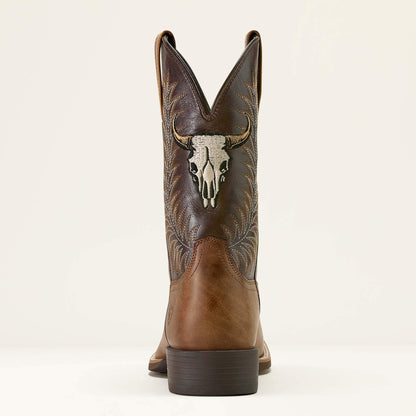 Men Sport Steer Skull Wide Square Toe Cowboy Boot | Ariat near me